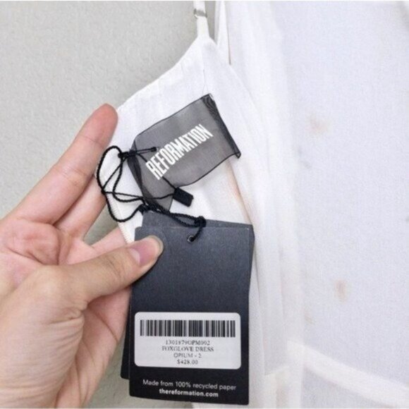 NWT Reformation Foxglove Tiered Ruffle Maxi Dress 2 Opium Floral Georgette - Picture 4 of 12